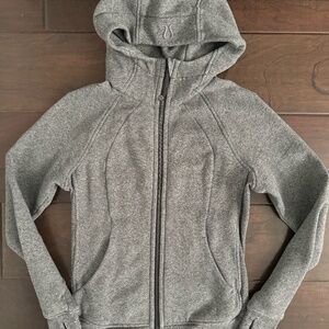 Lululemon Scuba Full-Zip Hoodie-Heathered Charcoal Gray Size 6